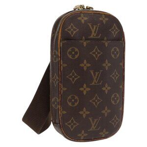 Authentic LOUIS VUITTON Monogram Pochette Gange Shoulder Bag M51870 LV